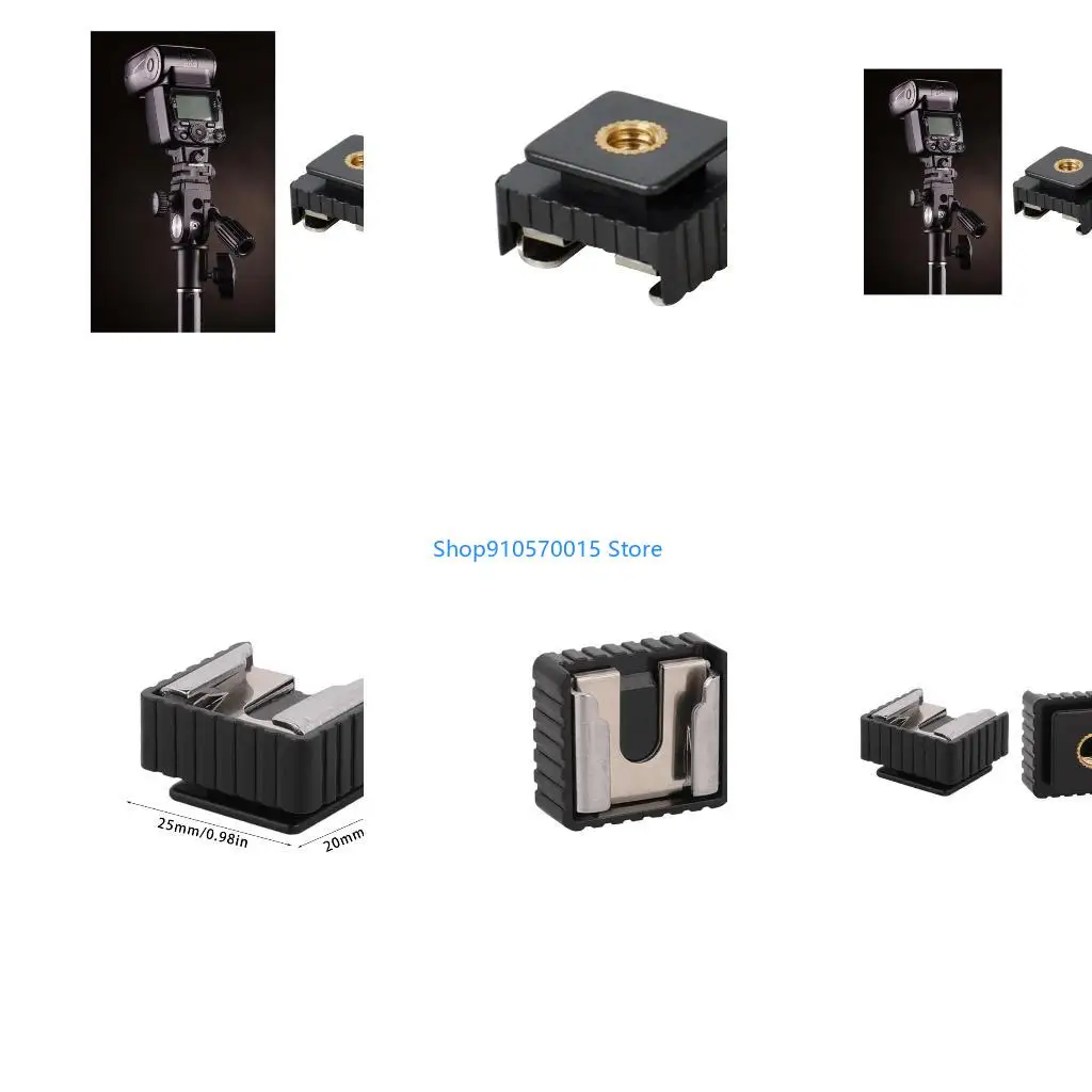 B95C SC6 Flashlight Bracket Hot Shoe Adapter with Standard 1/4