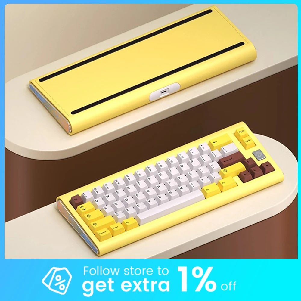 

Беспроводная игровая клавиатура DAREU CHAOSERA Joint Name Cupid65 с корпусом из алюминиевого сплава CNC и аккумулятором 4000 мАч для ПК