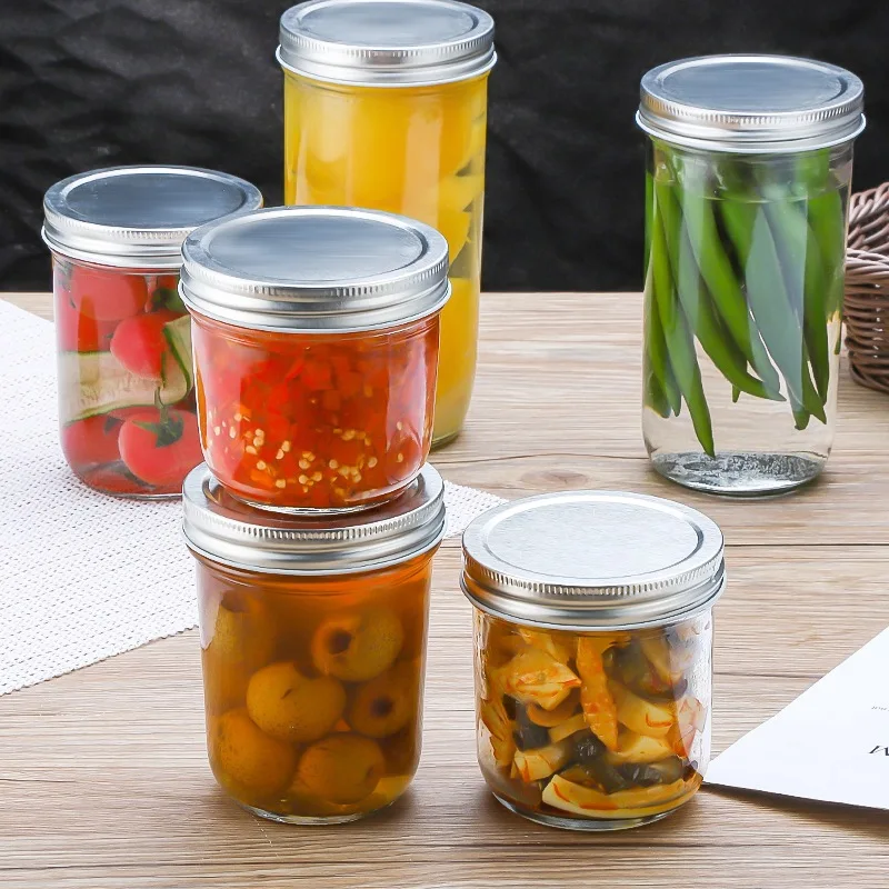 

3PCS 300/500ML Kitchen Storage Cans Multi-Function Vegetable Sealed Bottle Food Grade Stew Glass Bottle Home Kitchen Supplies