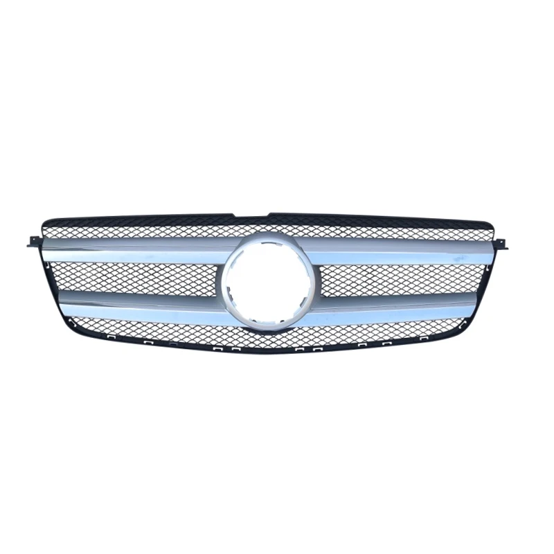 

Передняя средняя сетчатая решетка бампера AMG Grill Серебристая верхняя крышка радиатора для Mercedes-Benz GL-class W166 2013-2016