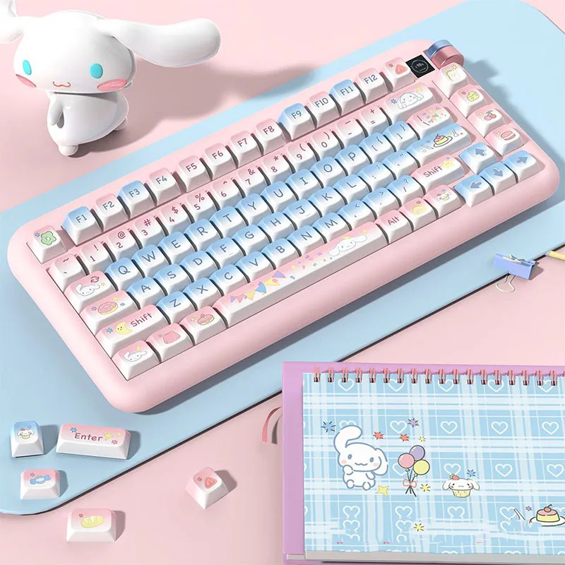 

Новая Kawaii Sanrio Cinnamoroll мультяшный градиент Mda высота Pbt сублимационная механическая клавиатура колпачок клавиатуры деликатный цифровой вокруг