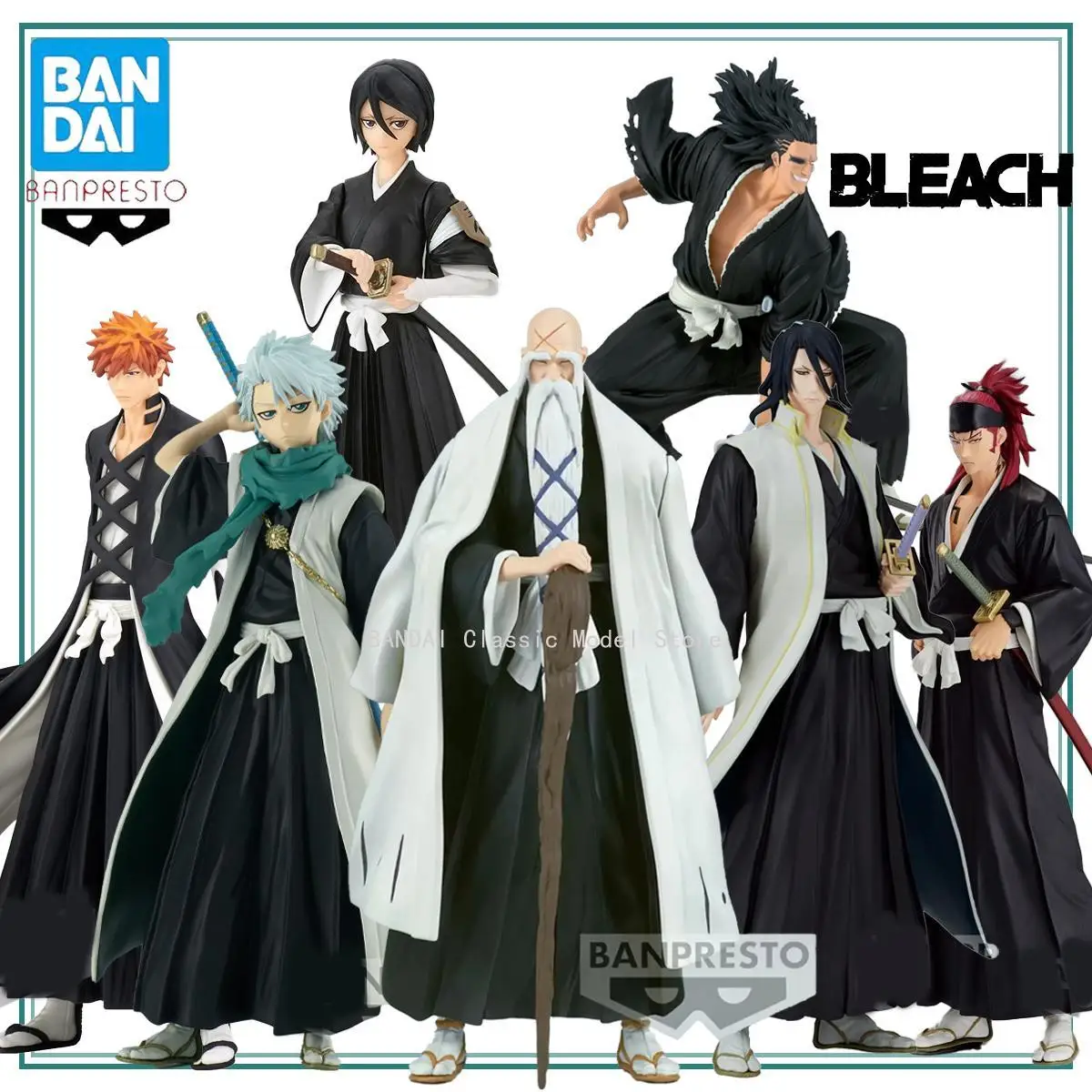 Genuine Original Bandai Banpresto Bleach Saki Ichigo Kuchiki Rukia Hitsugaya Toushirou Kuchiki Byakuya Model Brand New Unopened