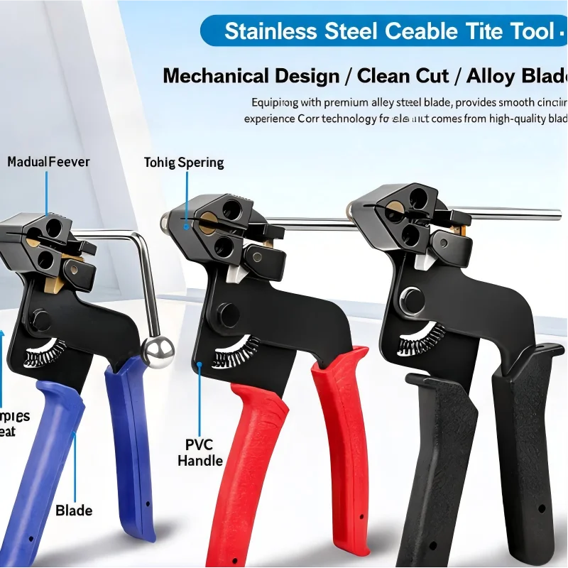 Automatic Tensioning Plier for Stainless Steel Cable Ties Multifunctional Hand Tool for Strap Fastening and Cutting image 2