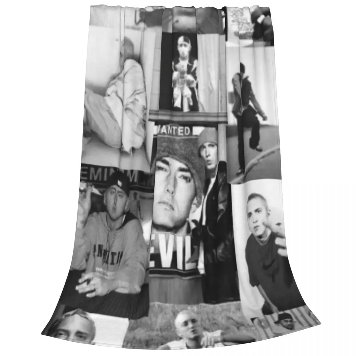 E-Eminem Blanket Flange Textile Decor Portable Super Soft Throw Blankets for Home Office Plush Thin Quilt