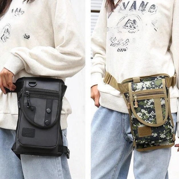 حقيبة الخصر والساق للسفر في الهواء الطلق للرجال والنساء، حقيبة خصر رياضية عصرية متعددة الوظائف لركوب الدراجات، حقيبة معدات صيد الأسماك