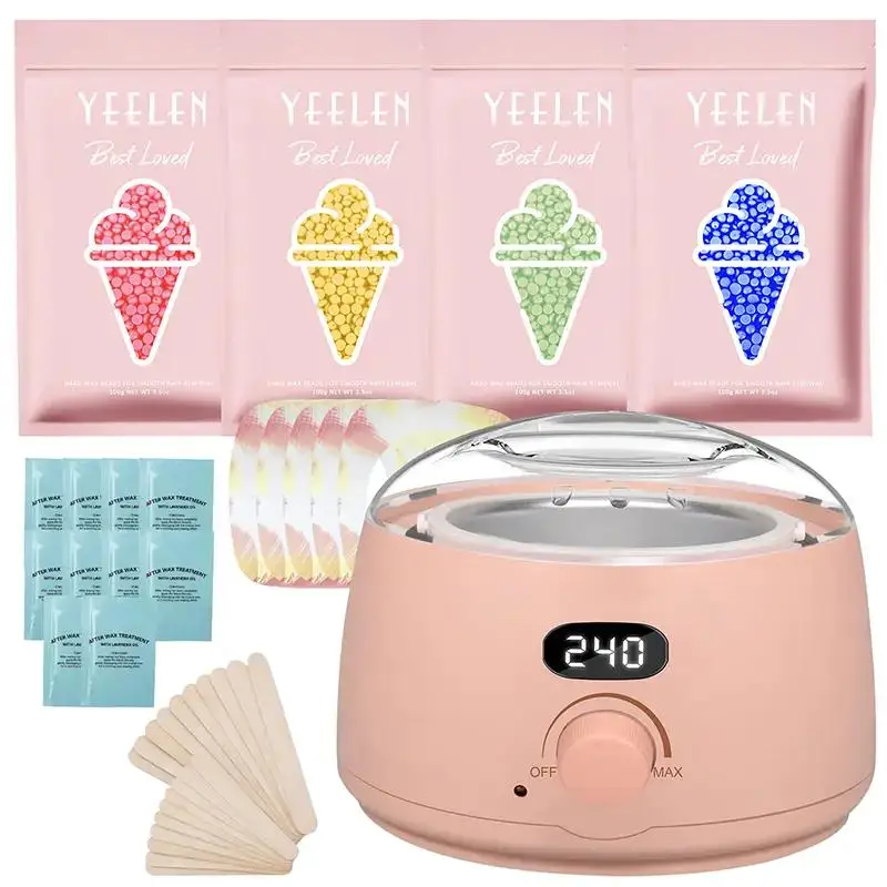 

Hair Removal Kit Digital Wax Heater with US Plug Contains 14 oz Hard Wax Beads for Full Body Unisex