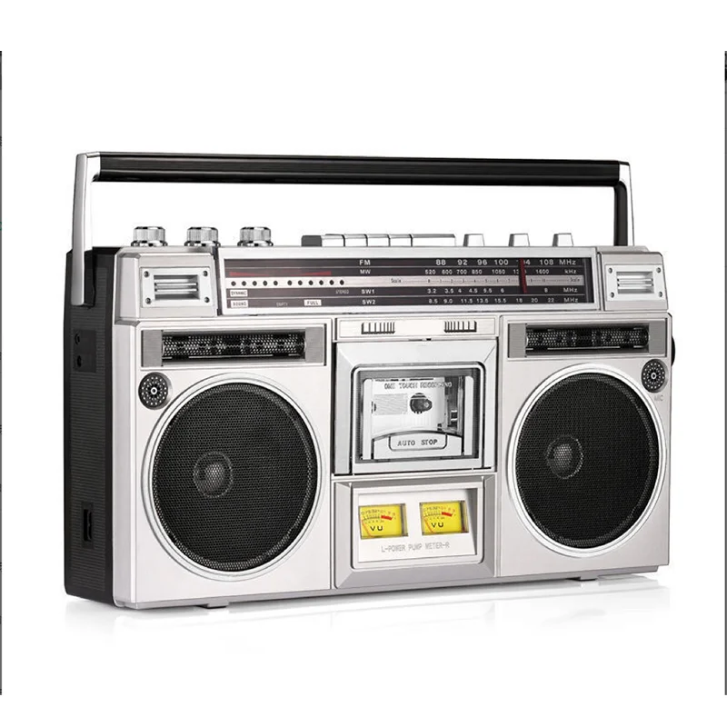 New Multifunction Stereo Radio Retro Vintage Recording Recorder Tape Drive Nostalgic Bluetooth Speaker