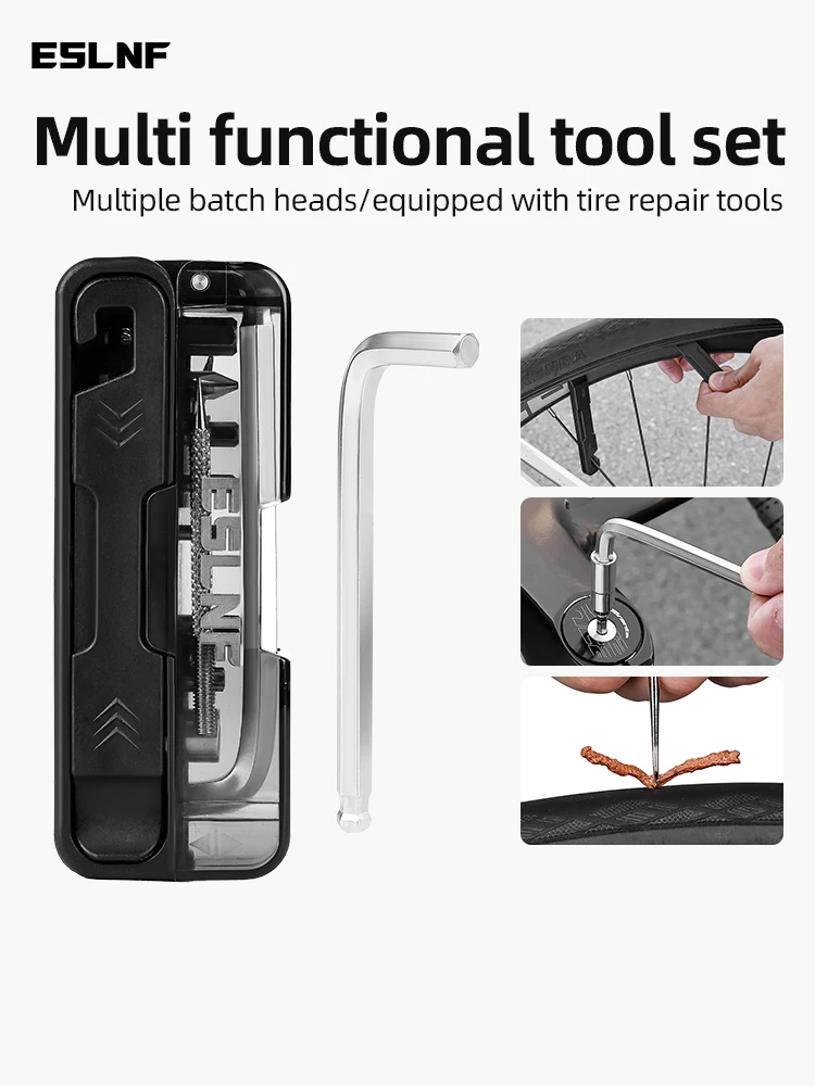 AliExpress ESLNF Bicycle Multi-function Repair Tool Set High Strength Portable Tire Repair Wrench Kit for MTB Road Bike Cycling Accessories
