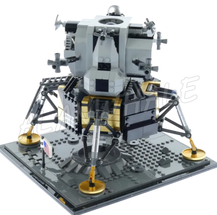 1087pcs Creator Apollo 11 Lunar Lander Moon Landing Space Exploration 50004 Building Block set Compatible with Model