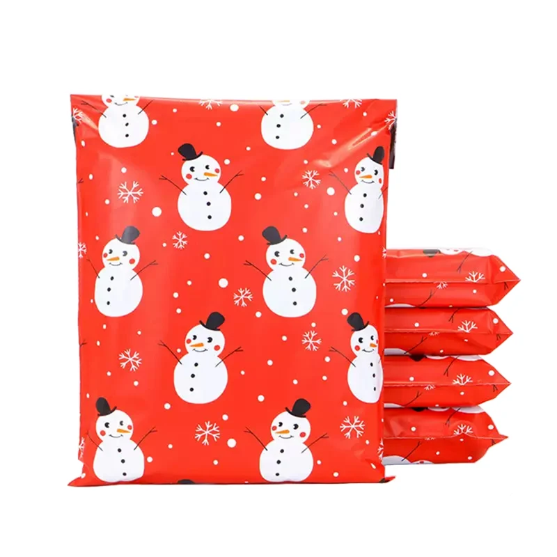 100PCS Parcel Packaging Bag Christmas Gift Shipping Packing Bags Logistics Delivery Mailing Bag Small Business Supplies 25x33cm