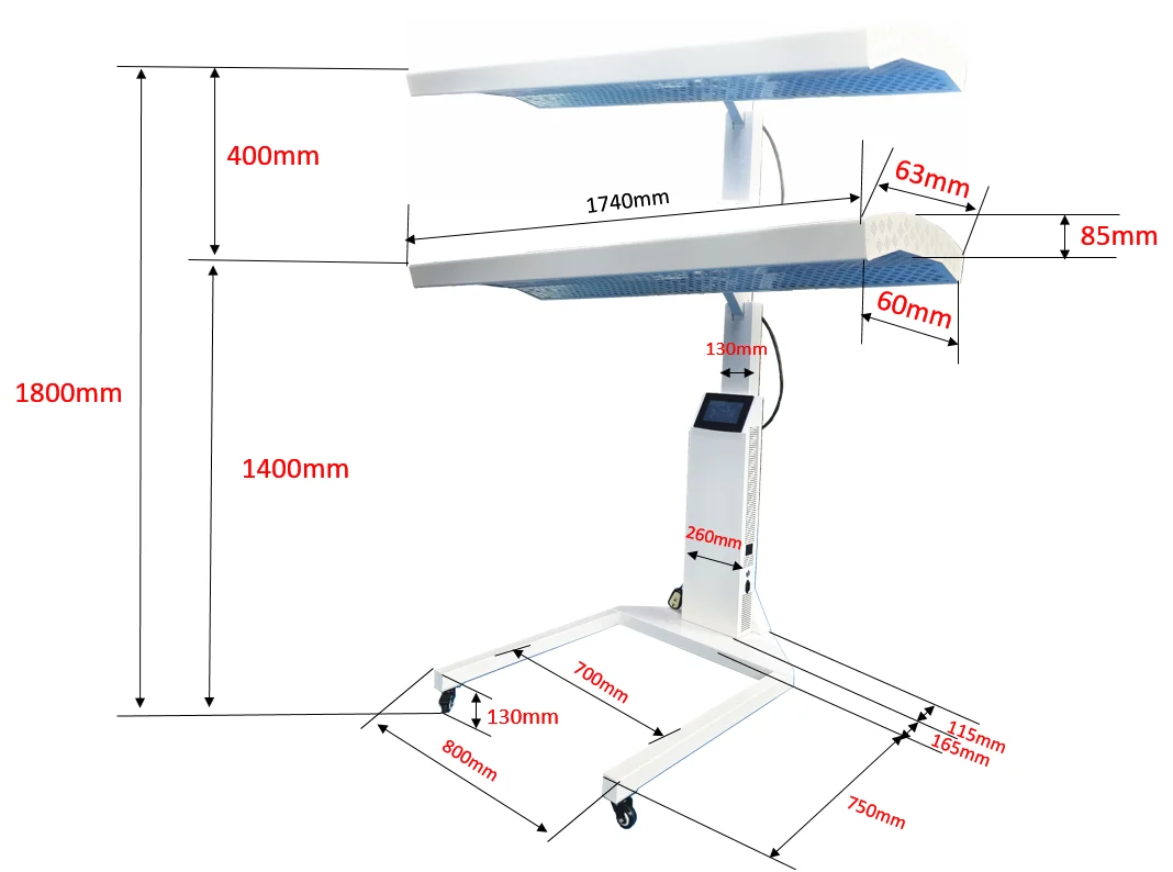 2025 New Arrival 1400W Near Infrared Light Therapy Bed Panel with Pain Relief for Face Eye & Body Therapy Spa