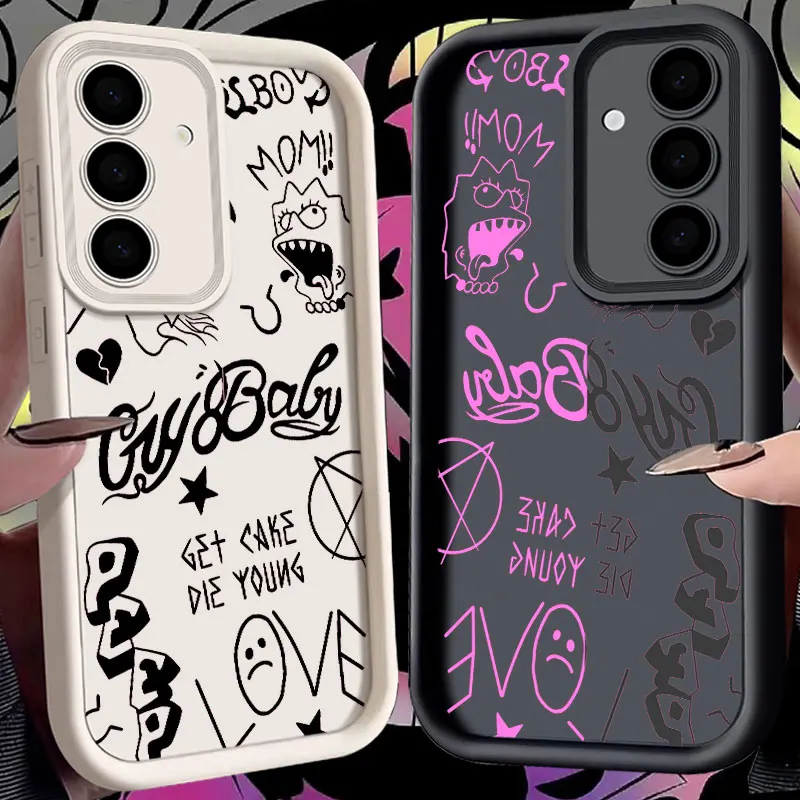 

Lil Peep Rapper Hell Boy Phone Case For Samsung S26 S25 S24 S23 S21 S20 Ultra For Galaxy S25 S24 FE S26 Plus Soft Silicone Cover