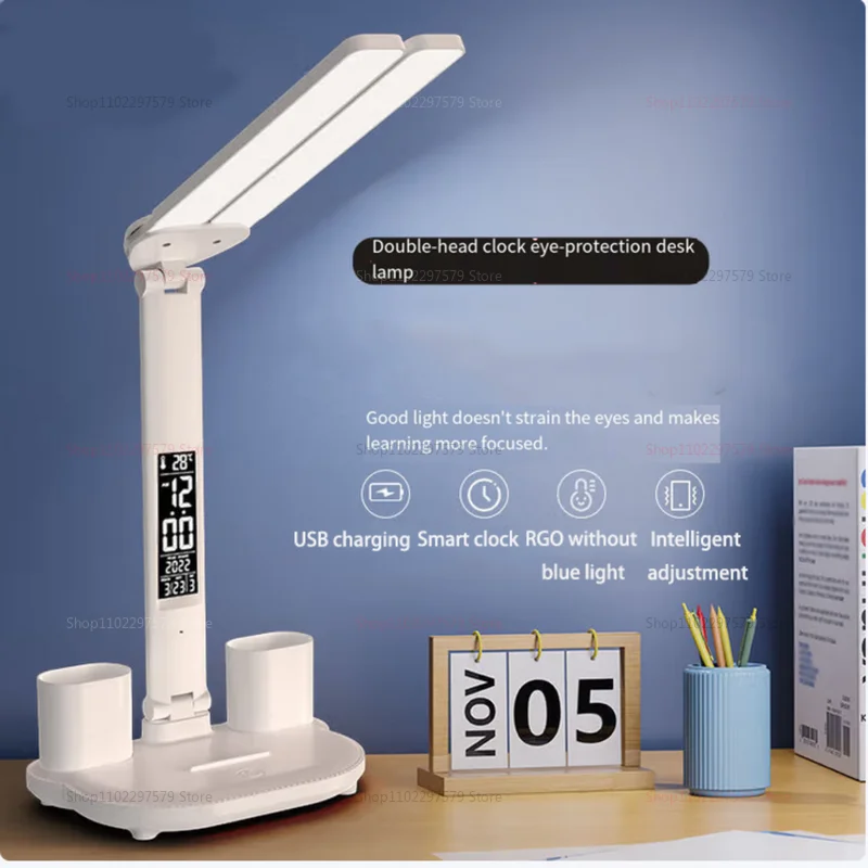 LED-Tischlampe, Augenschutz, Touch-Dimmung, Schreibtischleuchte mit USB-Aufladung, faltbare Nachttischlampe für Kinder, für Schlafzimmer, Büro