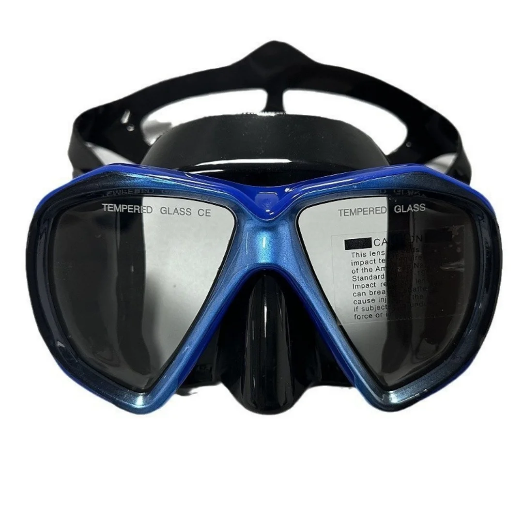 نظارات غوص من السيليكون بإطار كبير: قناع غطس كامل الجفاف، للجنسين