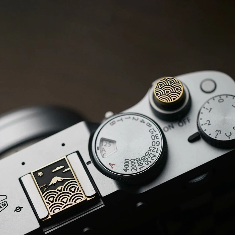 Metalowa osłona gorącej stopki aparatu Przycisk zwalniania migawki do Fujifilm XT5 XT20 100Vi 100V XT30 XT50 XM5 XPRO3 XE4 Leica Q3 Nikon — zdjęcie produktu 2
