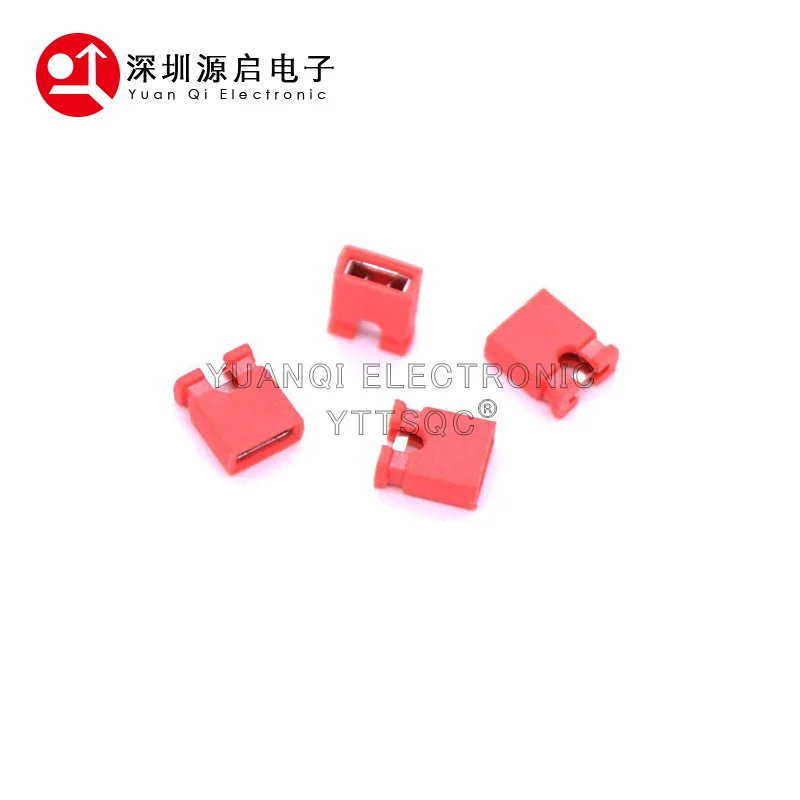 100PCS Red JUMPER CAP 2.54MM PITCH Standard PCB Mini Jumper Short Circuit Cap Connector