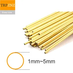 H65 Capillary brass tube 0.8mm 1mm 1.2mm 2mm H59 Hard straight Microtubule brass pipe Thin-wall 0.2 0.25mm