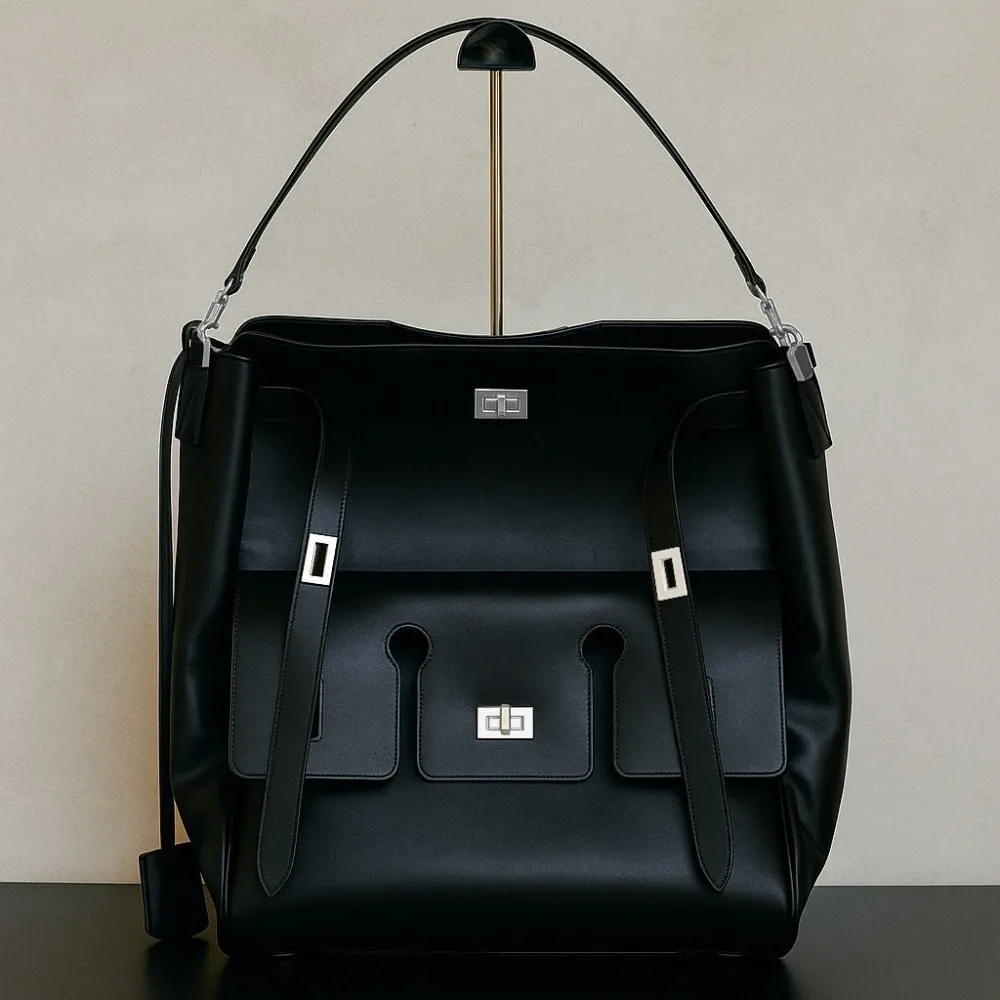 

Высококачественная сумка-тоут с локомотивом, новинка 2025 года, кожаная сумка на плечо из воловьей кожи большой вместимости, модная трендовая косая сумка