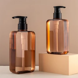 200/300ml Square Transparent Teal Liquid Dispensing Bottle Bottle Shampoo Lotion Body Wash Body Lotion Pump Bottle