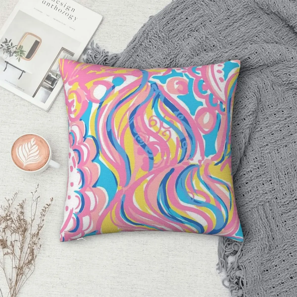 Lily Pulitzer Pillowcase Polyester Pillow Cover Cushion Comfort Throw Pillow Sofa Decorative Cushions Used for Home Bedroom Sofa