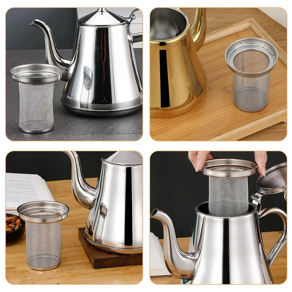 1 قطعة مصفاة الفولاذ المقاوم للصدأ غرامة شبكة فضفاضة الشاي Infuser للمنزل مكتب الشاي تصفية أداة المطبخ برواري #5
