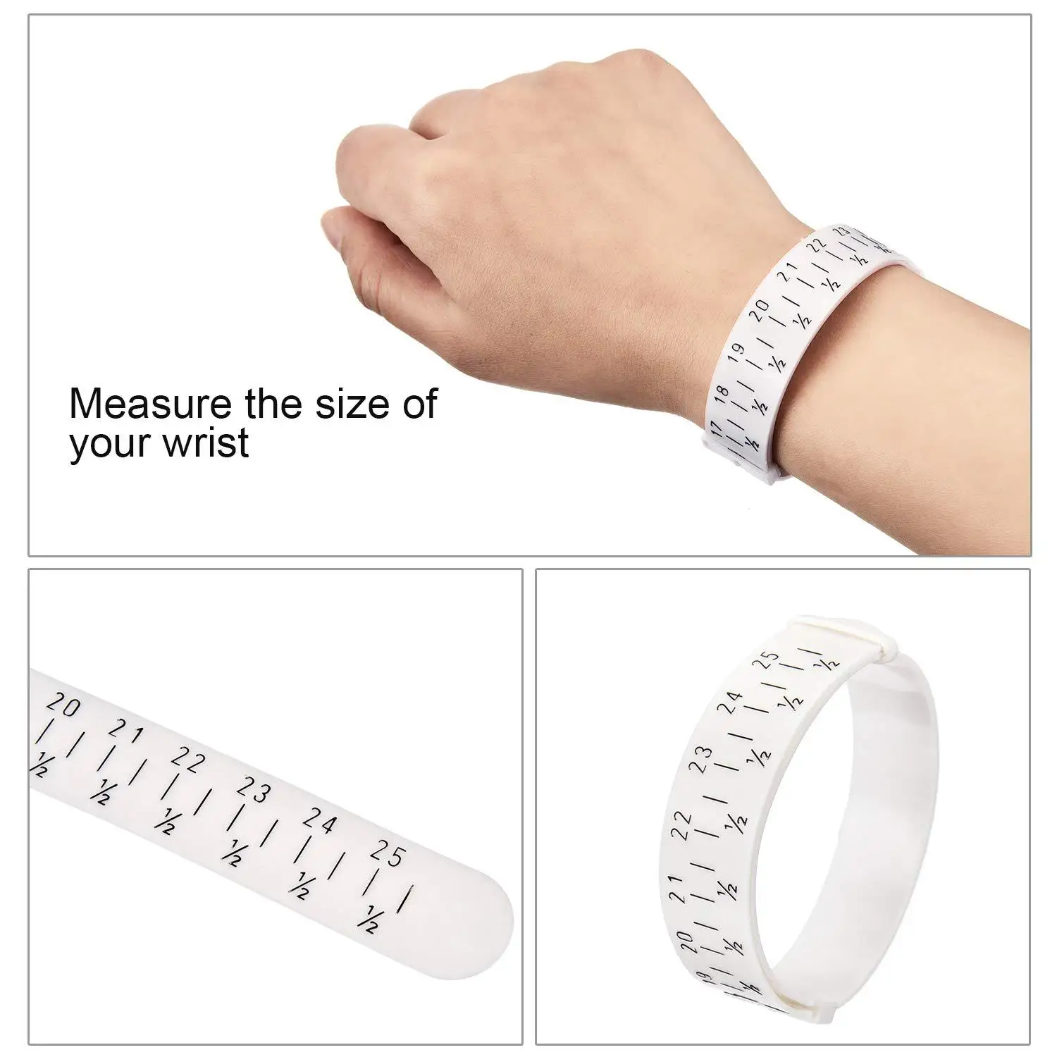 Plastic Bracelet Bangle Gauge Sizer Jewelry Measure Wrist Size Tool 15-25cm Jewellery Bracelet Making Tools for Jewelers