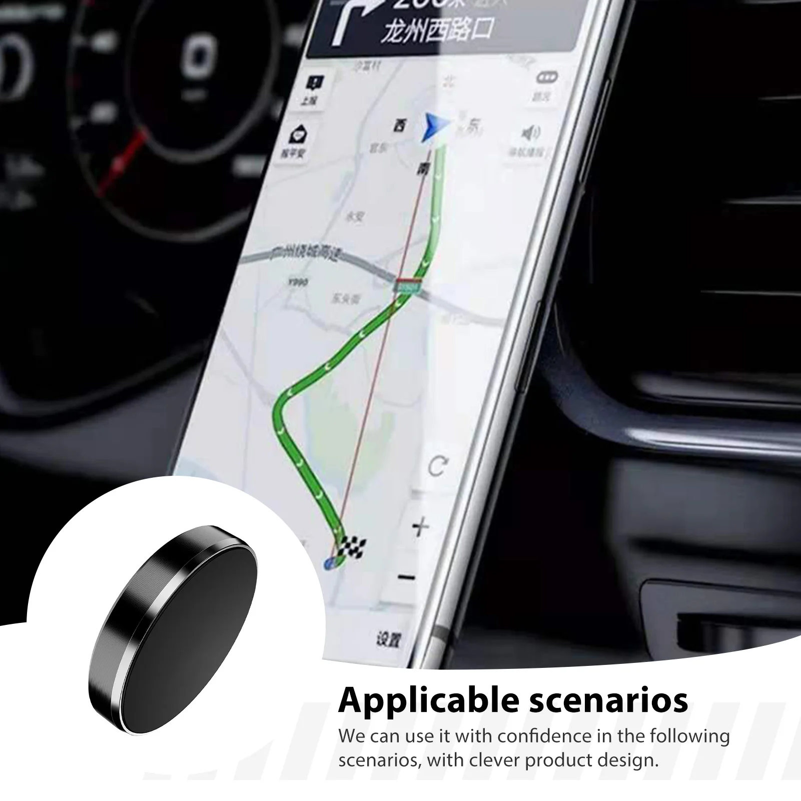 

Mini Magnetic Phone Holder for Car Magnets Auto Dashboard Phone Stand with Sticker Mount for GPS Navigation Car Accessories
