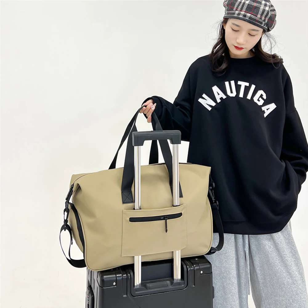 حقيبة رياضية قطعة واحدة مع حجرة للأحذية، حقيبة سفر واق من المطر أنيقة للطائرة، حقيبة واق من المطر خفيفة الوزن للنساء والرجال، صالة الألعاب الرياضية