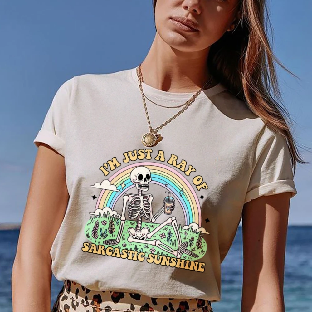 I’m Just a Ray Of Sarcastic Sunshine Shirt Funny Skull Sunshine Shirt Sunshine Lover Shirt Summer Vacation Vibes Shirt