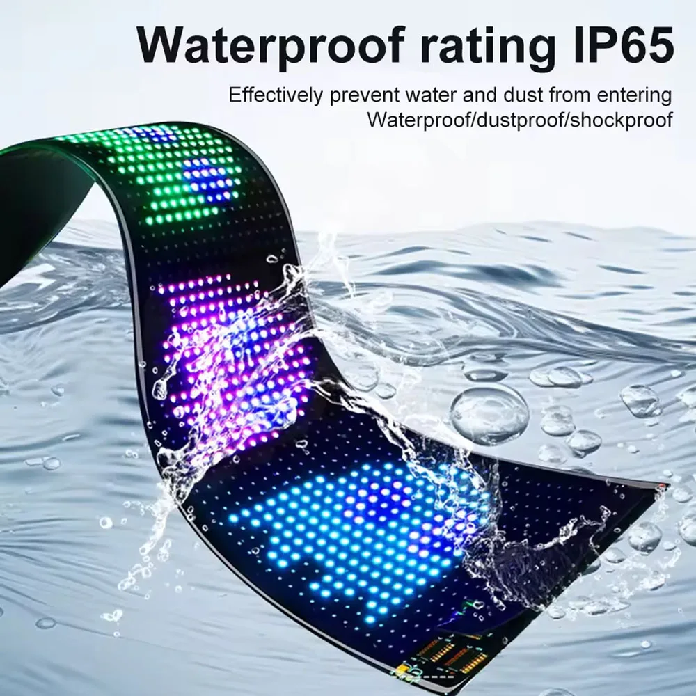 LED Matrix Pixel Panel ,USB 5V Flexible Addressable RGB Pattern Graffiti Scrolling Text Animation Display Car Shop,Bluetooth APP