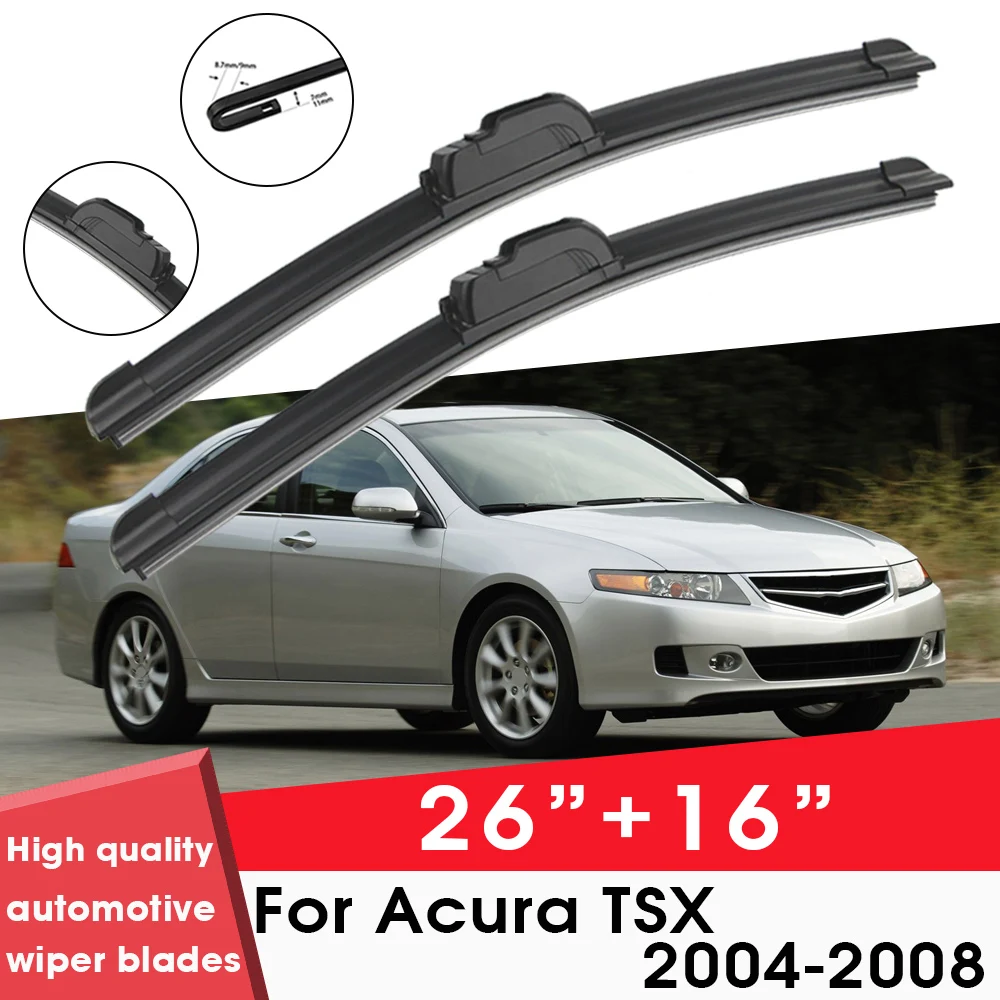 

Car Wiper Blade Blades For Acura TSX 2004-2008 26"+16" Windshield Windscreen Clean Rubber Silicon Cars Wipers Accessories