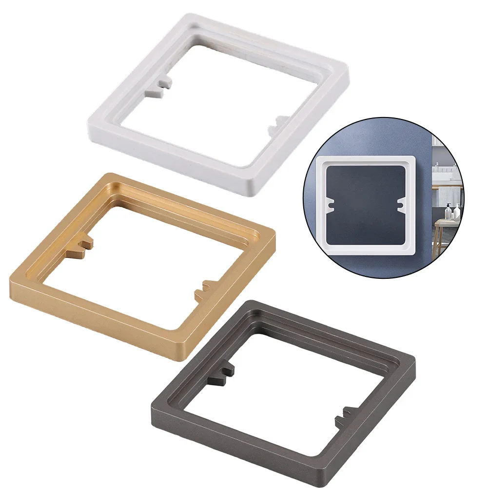 2pcs Square Spacer 10MM Single Socket Spacer 1 Gang Frame Plate With 4* Screws 86 Type Wire Box Height Increasing Ring Box