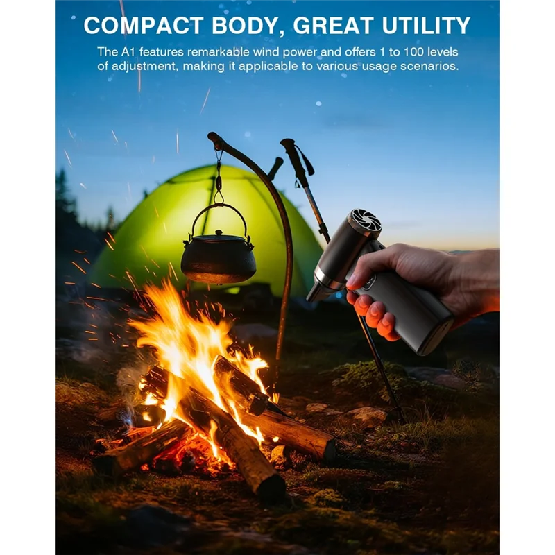 【RABATT】Electric Compressed Air Duster Cordless 60 MPH High Wind Speed Mini Air Blower For Electronics Computer Cleaner Hand