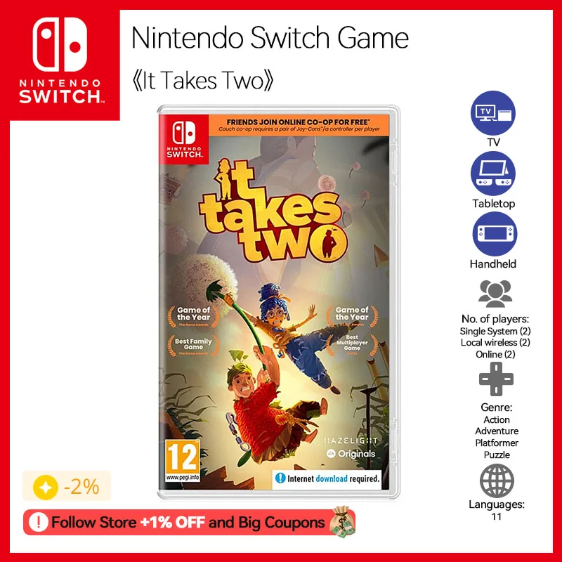 It Takes Two Nintendo Switch 게임 딜: 챕터별 게임 경험을 위한 최적의 선택