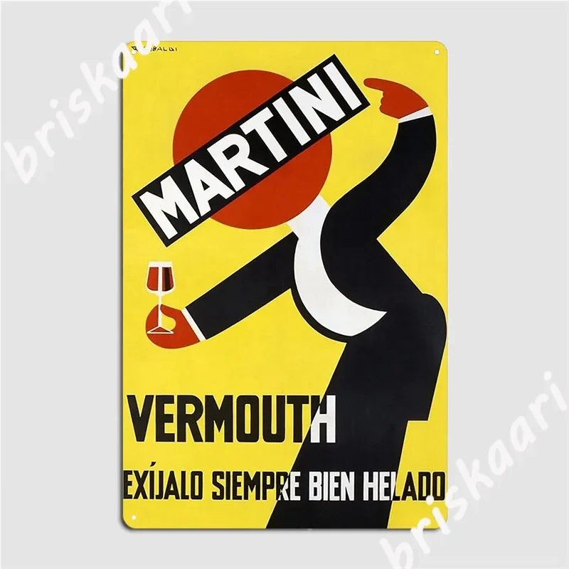 Martini Vermouth Exijalo Siempre Bien Helad Metal Signs Wall Mural Wall Retro Plaques Tin sign Posters