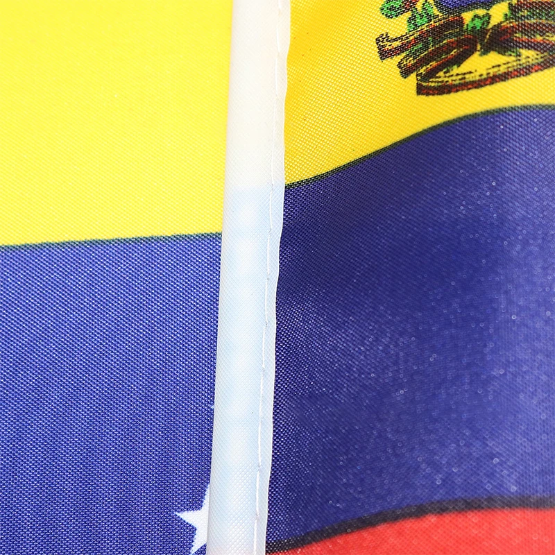 xvggdg  14*21cm  50 PCS/ lot Promotion Wholesale allSm Venezuela Hand flag  Waving National Flag