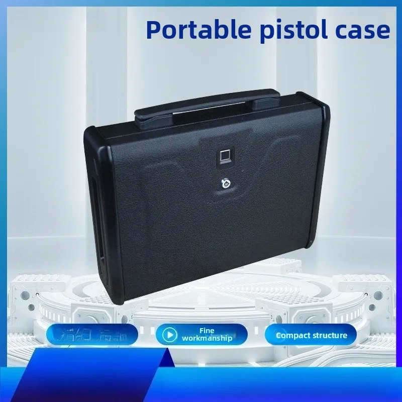 Portable Pistol Safe Box with Fingerprint Key for Car Home Jewelry Cash Biometric Security