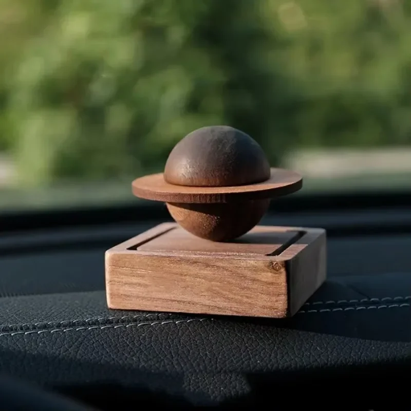 

Black Walnut Little Planet Creative Diffuser Home Indoor Car Ornament Diffusing Incense Wood Handmade Wooden Essential Oil
