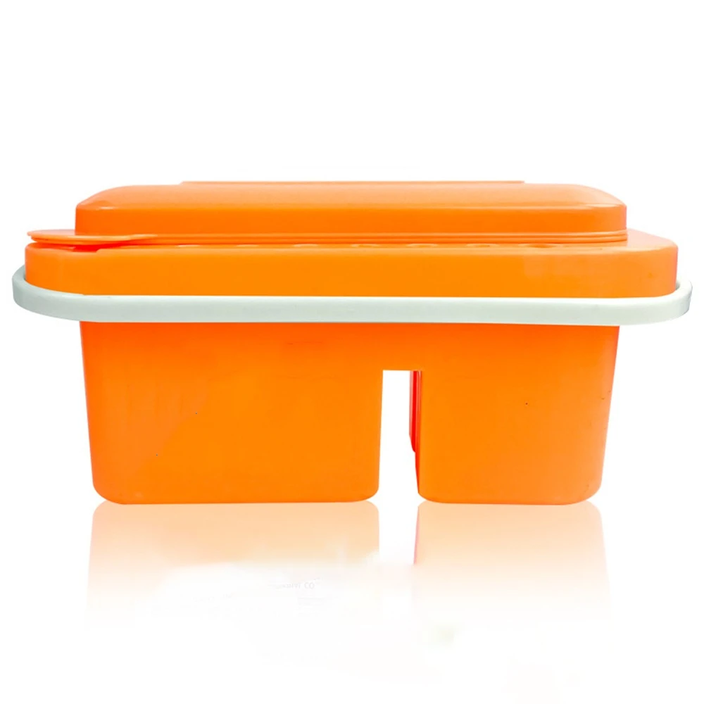 

Multifunctional 3-in-1 Brush Washer Brush Bucket Rectangular Plastics Paint Box Multi-purpose Portable Blue Palette Oil Painting
