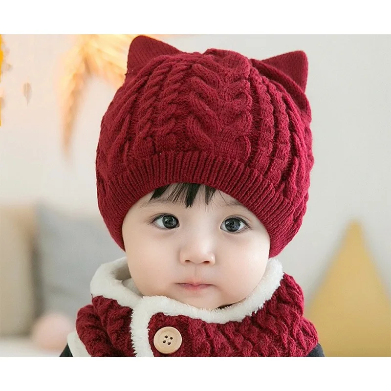 

Autumn Winter Baby Earflap Beanie - Toddler Scarf-Integrated Hat, Unisex Thickened Warm Gray Cap, Windproof Kids Headwear.