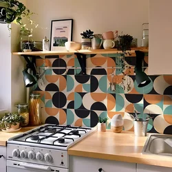 10pcs Thick Textured Peel and Stick Kitchen Backsplash Sticker, Waterproof  geometric Arch Wall Tile Decal for kitchen