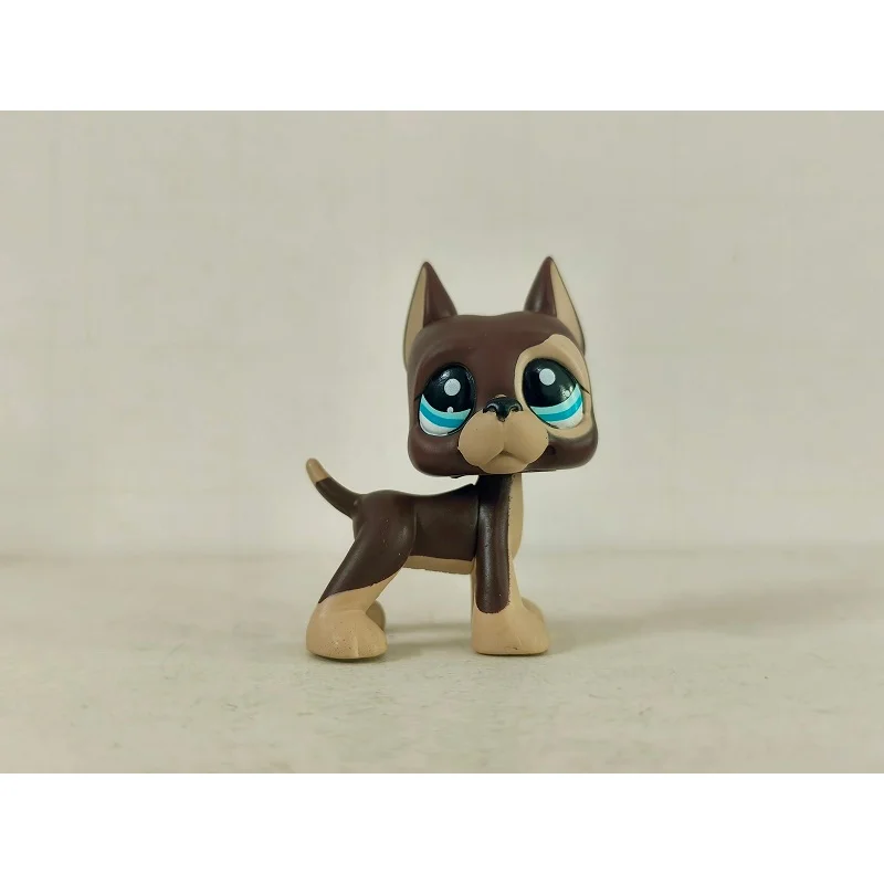 متجر ميني للحيوانات الأليفة LPS Brown Great Gane Dog # لعبة أطفال على شكل عيون قطرة زرقاء 817