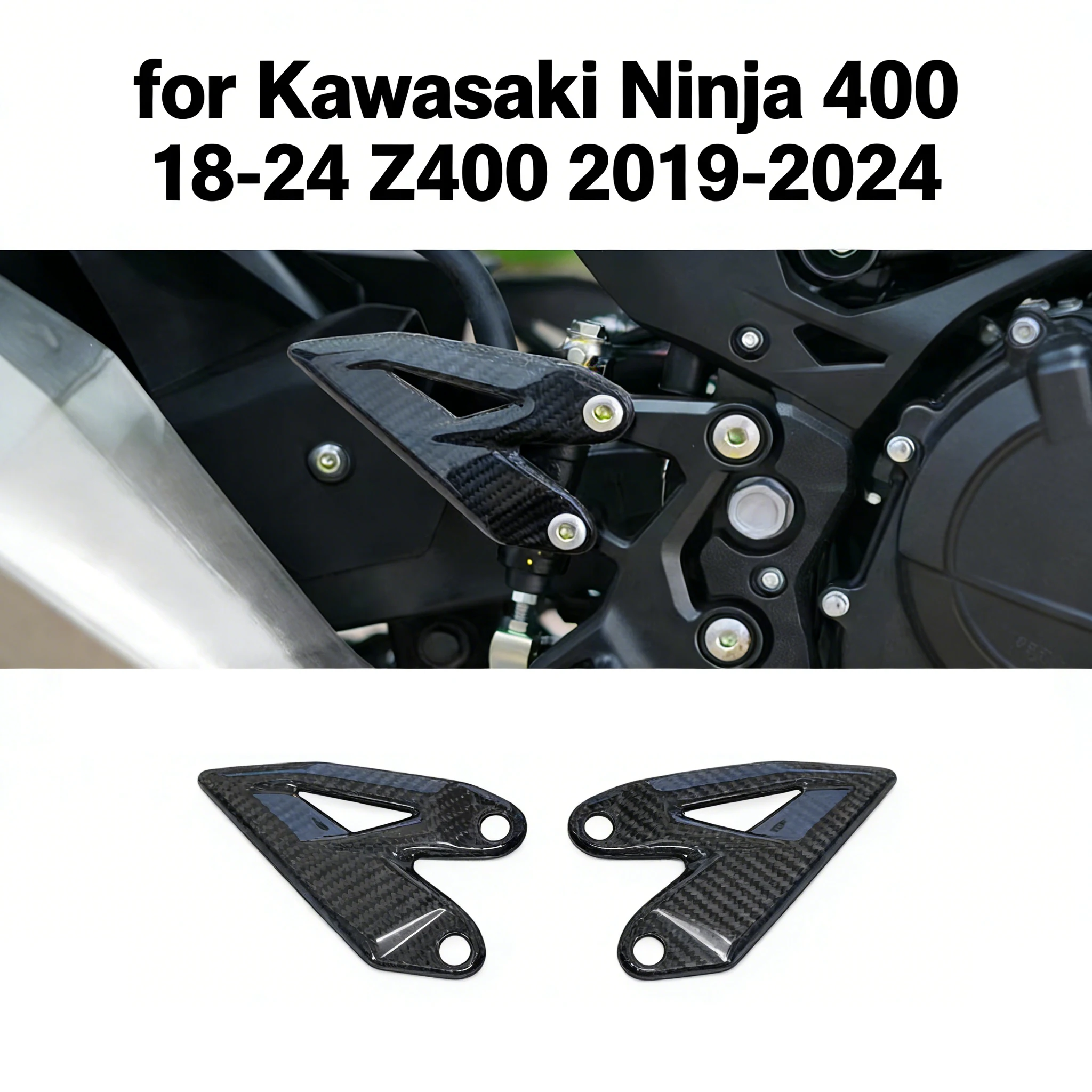 

Декоративная защита педалей из карбона для мотоциклов Kawasaki Ninja 400 (18-24) и Z400 (2019-2024) – красивое и функциональное решение