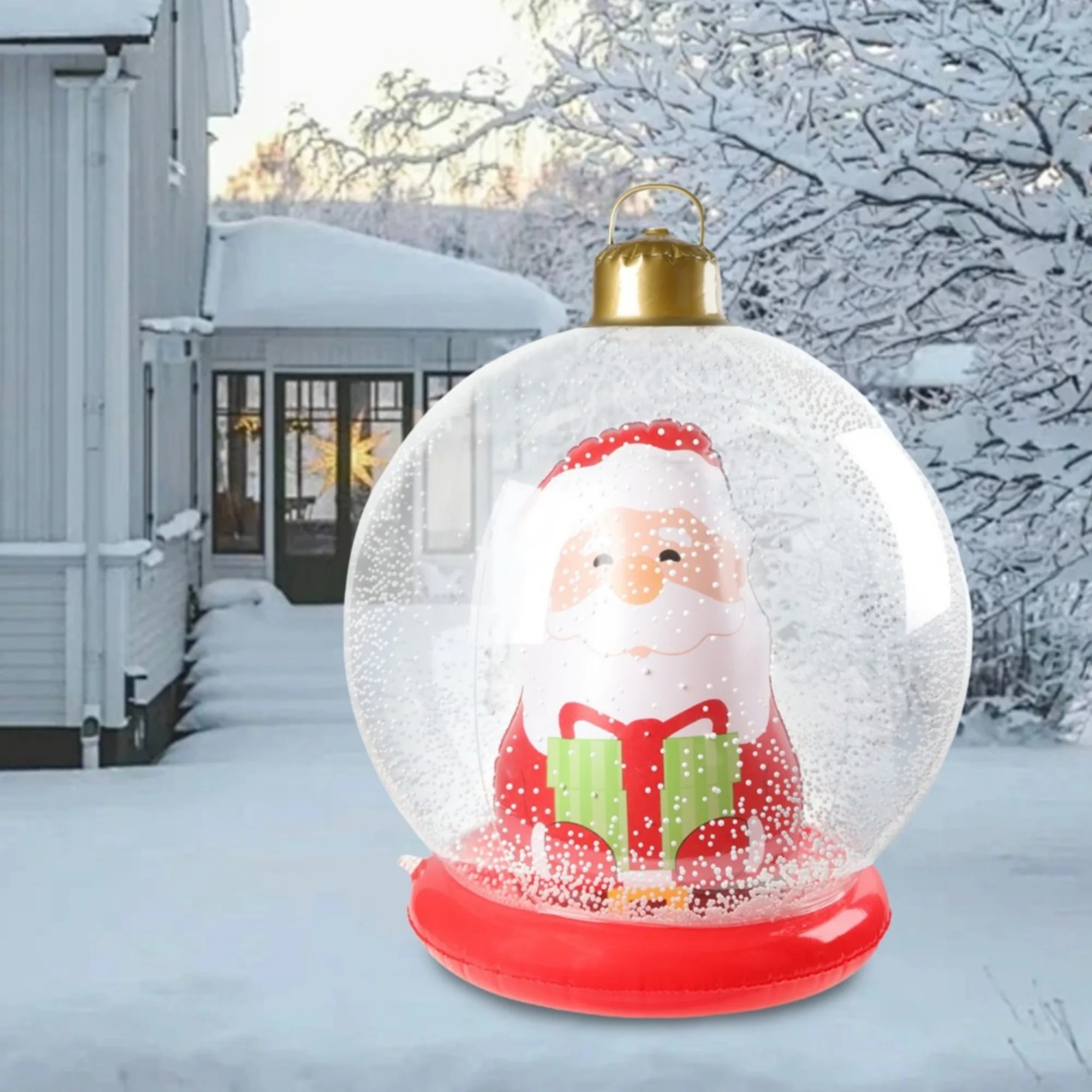 Giant glowing inflatable Christmas ball - outdoor Christmas decoration with remote control, suitable for home, office, and theme