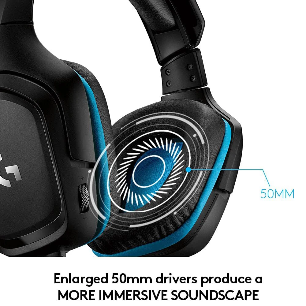 Новая Проводная игровая гарнитура Logitech G431 с объемным звуком 7,1, наушники DTS X 2,0 для откидного микрофона, ПК