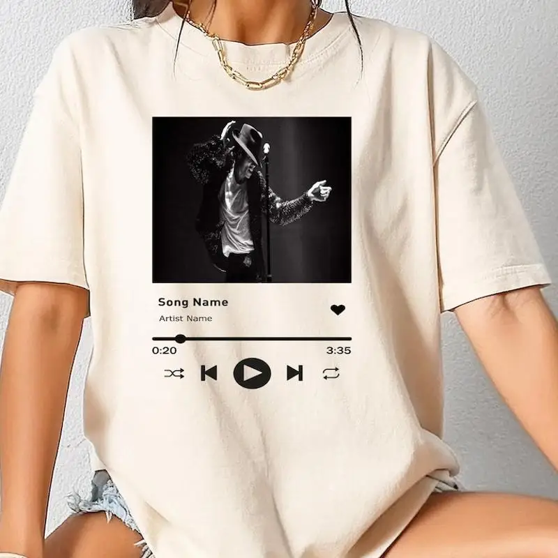 Custom Song Music Player T-Shirt