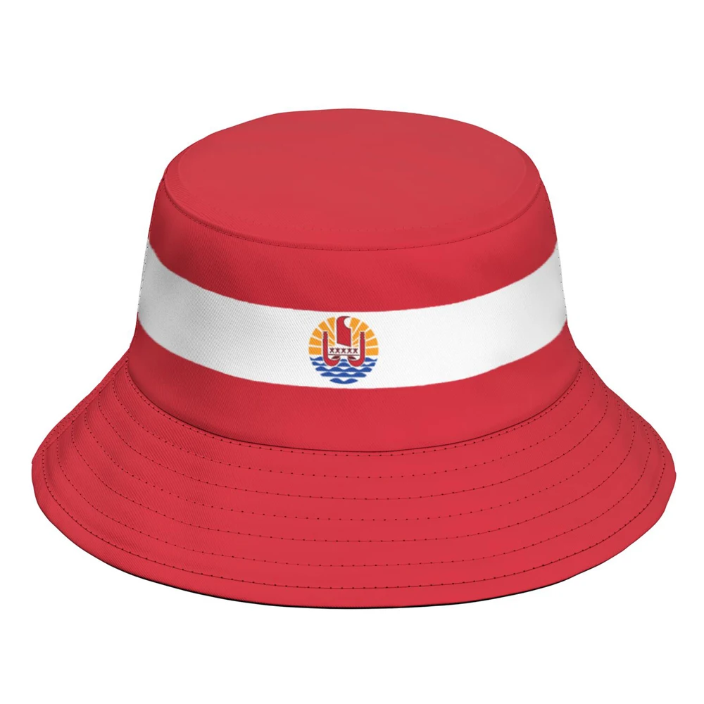 Polynesia French Fisherman Hats Free Custom Name Number Team Logo Bucket Cap Country Travel Dutch Nation Totem Flag Headgear