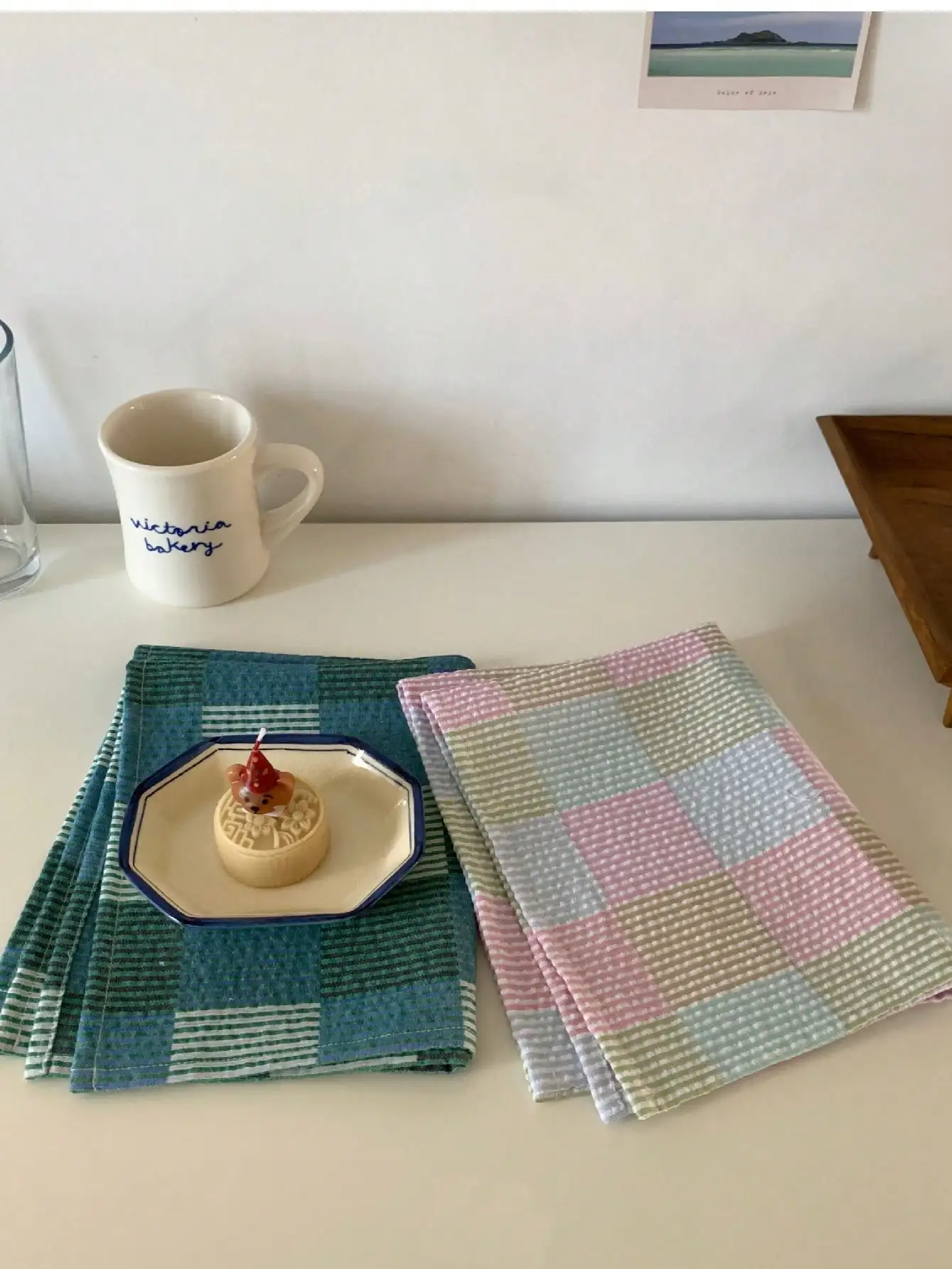 

6pcs Hot Table Mat Napkin Set Heat Resistant Non-slip Easy Clean Multiple Colors For Dining Room Home Supplies