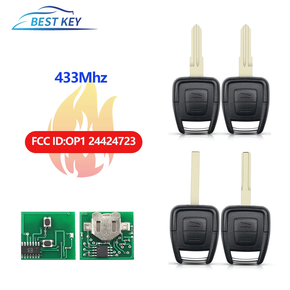 

BEST KEY 433MHz Uncut HU43 HU100 YM28 HU46 Blade Car Remote Key For Vauxhall Opel Astra Vectra Zafira No Chip OP1 24424723