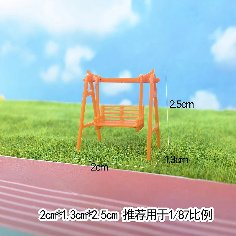 5pcs 1/87 HO Scale Model Park Swing Bench/Mini Bench Model Miniature Parks Home Crafts Gardens Ornament/Train/Railroad Layout